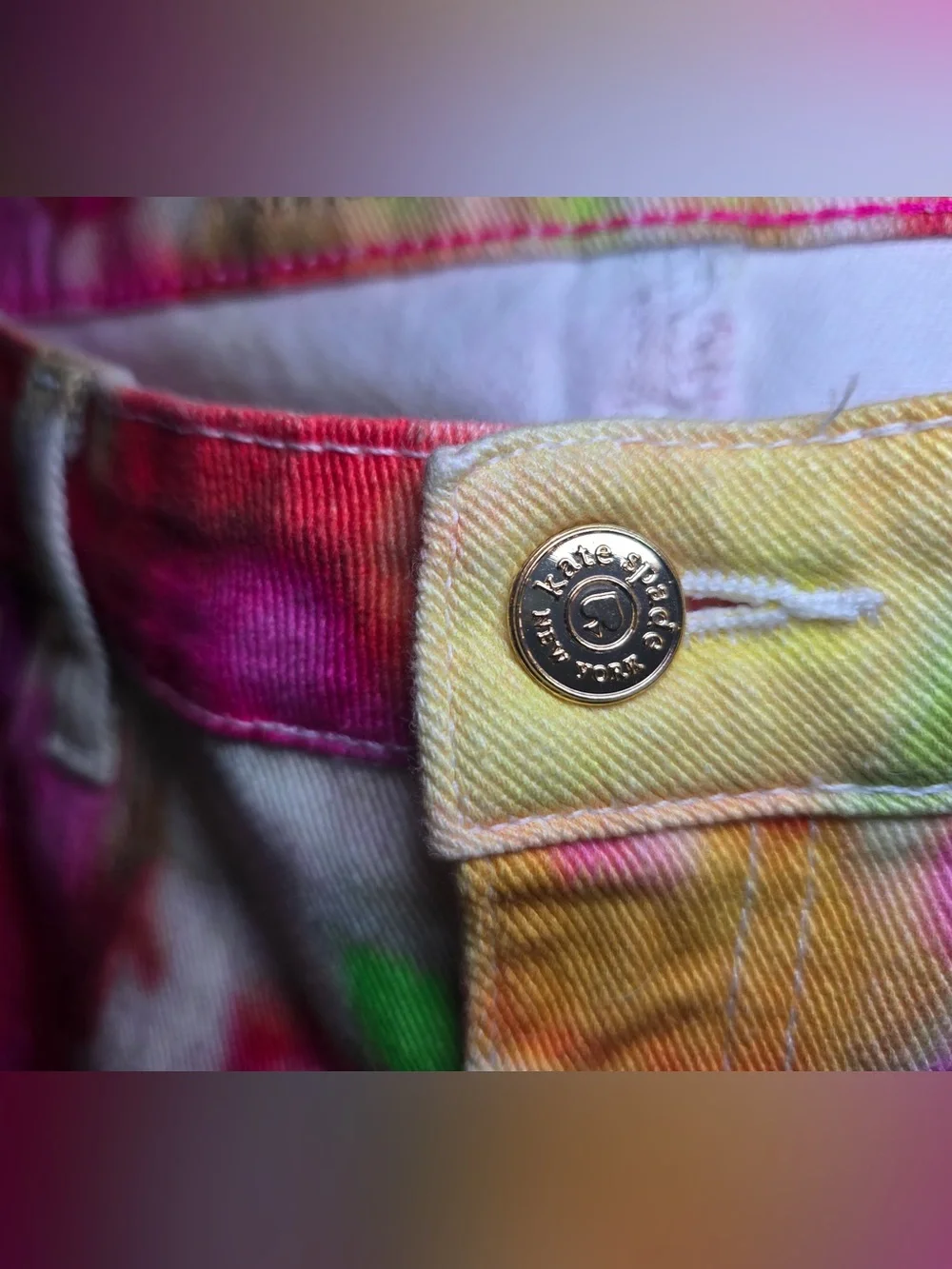 Kate Spade Broome Street Watercolor Floral Skinny Jeans Sz 29 Pants Vibrant